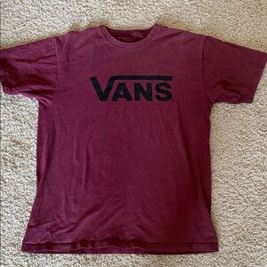 Vans Maroon Tee with Black Logo